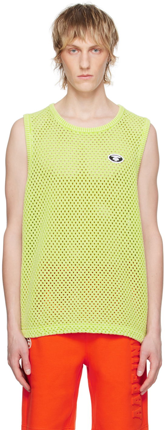 Безрукавка AAPE by A Bathing Ape AAPE by A Bathing Ape Patch Knit Tank Top Зелений | AAPKNMB305XXMGRL