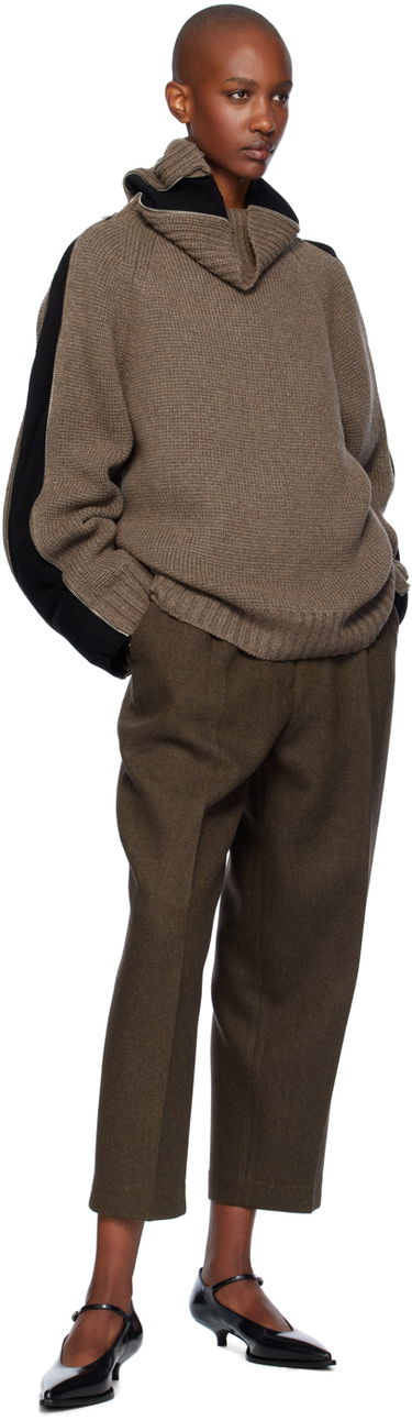 Cветр Helmut Lang Turtleneck Wool-Blend Sweater Коричневий | O06HW797, 4