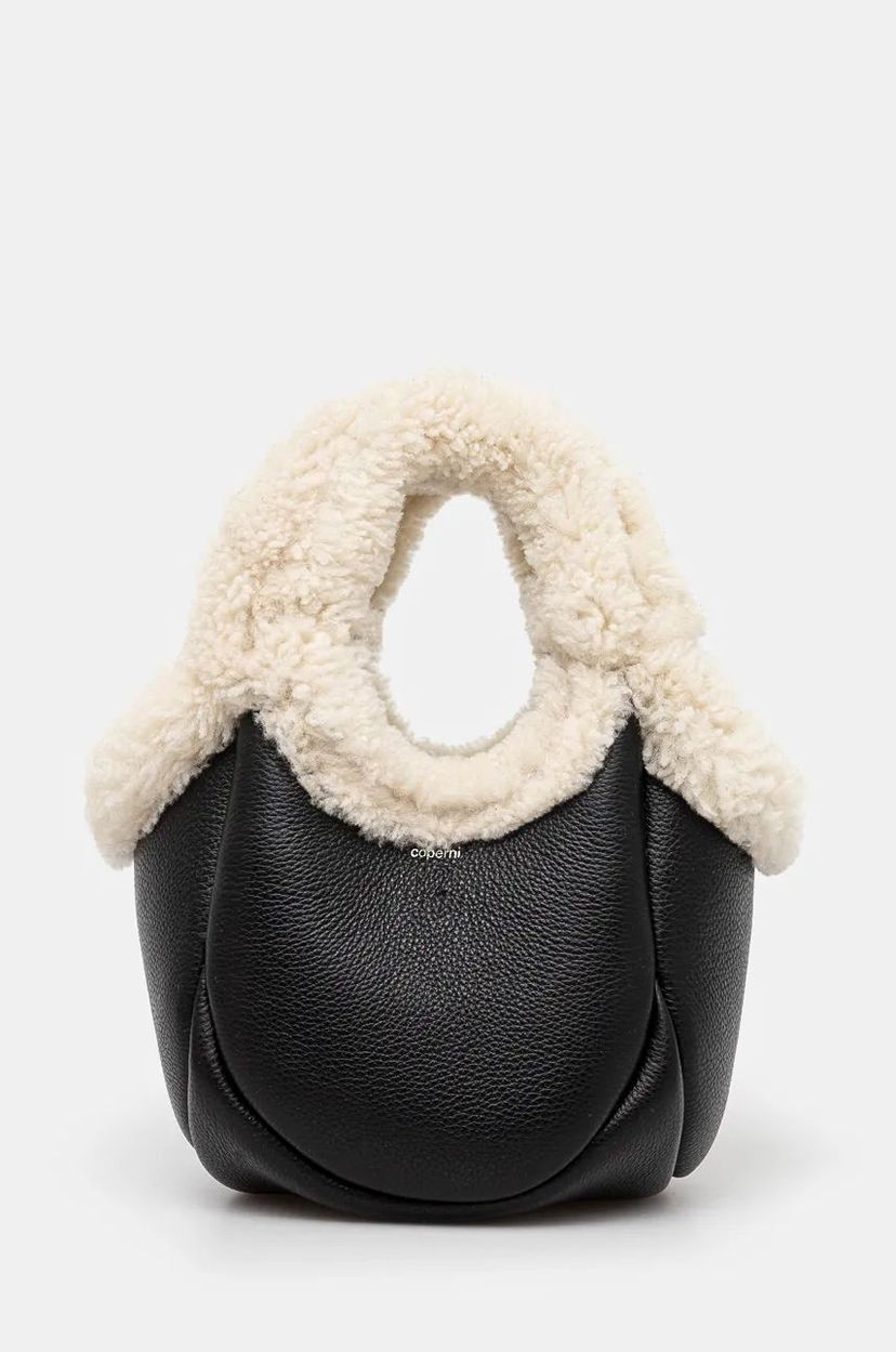 сумка-тоут Coperni Mini Shearling Bucket Bag чорний | COPBA69840S