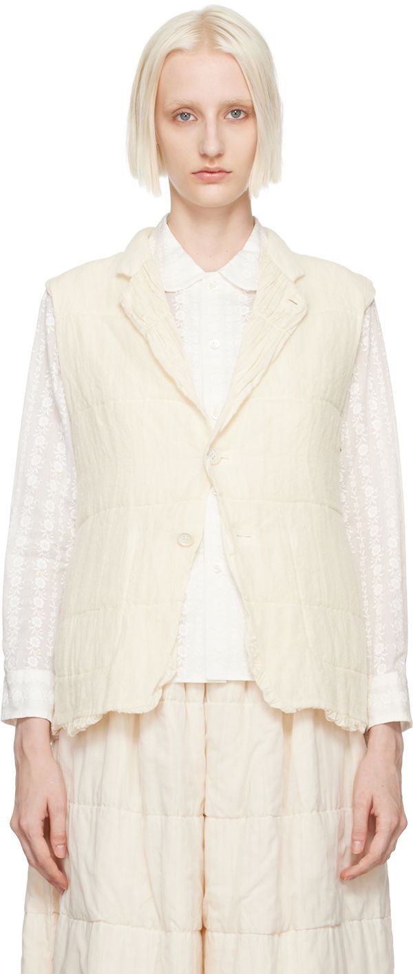 Жилет Comme des Garçons Comme Des Garçons Notched Lapel Vest білий | TN-V001-051