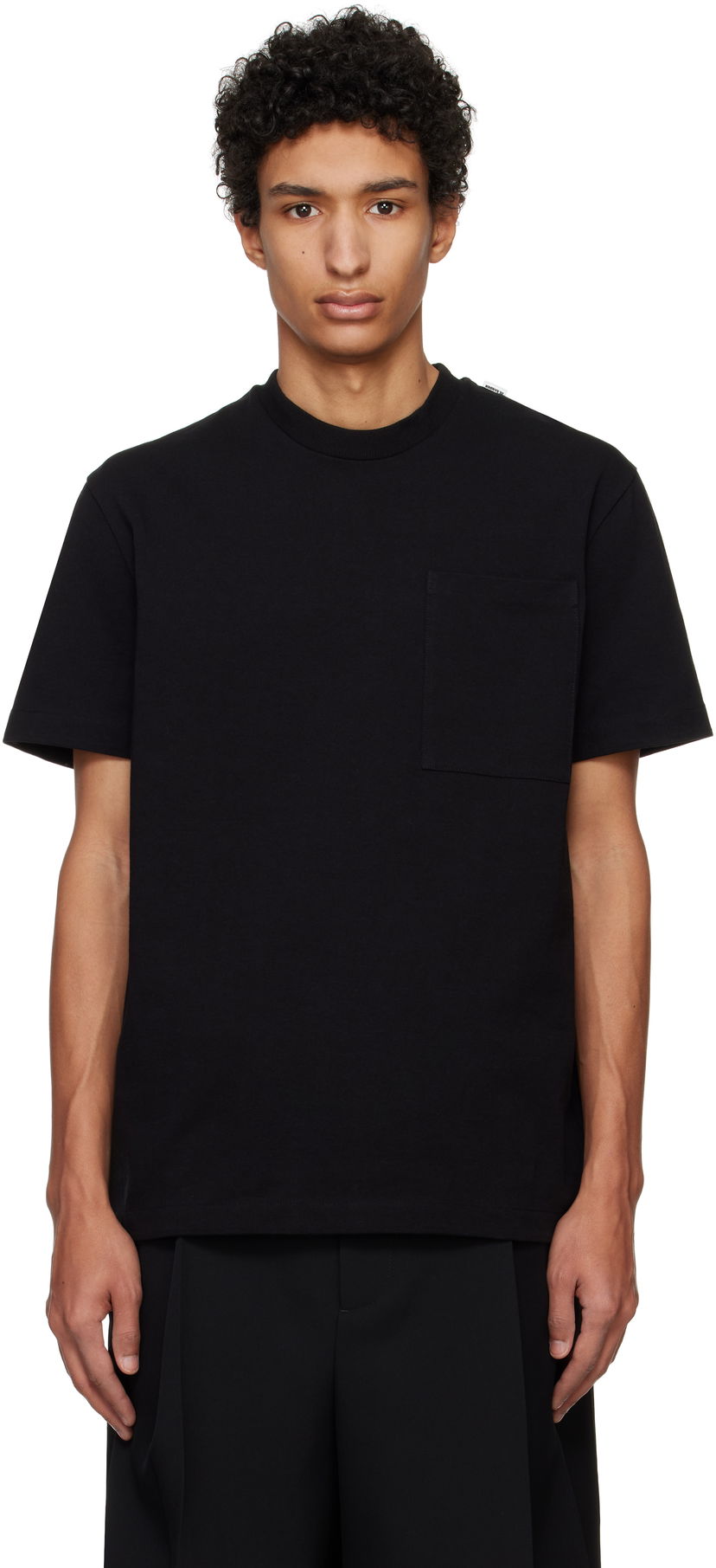 Футболка Jil Sander Jil Sander Logo Flag Pocket T-Shirt чорний | J22GC0197_J20256