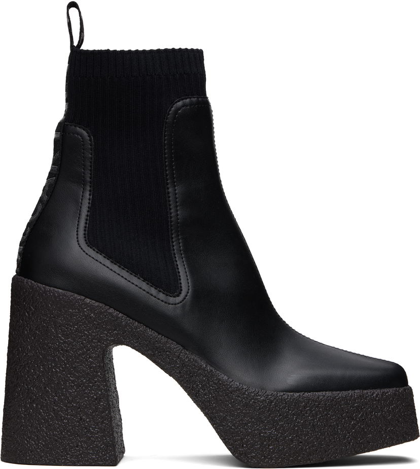 Шкарпетки Stella McCartney Stella McCartney Skyla Heeled Sock Chelsea Boots чорний | 810440APADE0