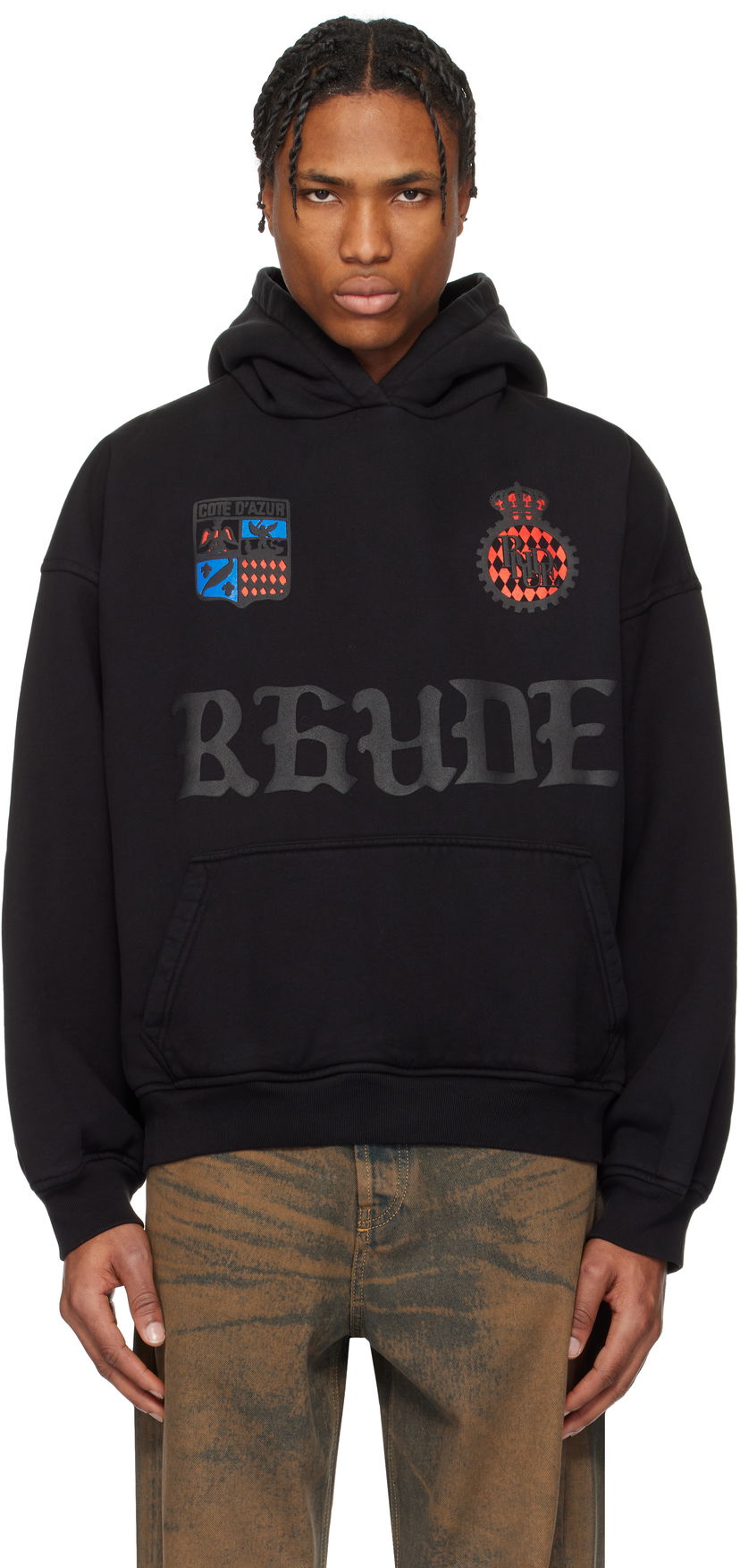 Світшоти Rhude Rhude Crest Oversized Hoodie чорний | RHPS25HO03012