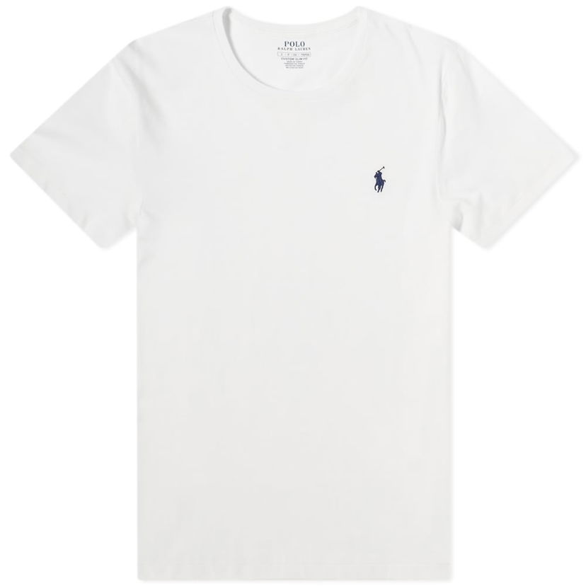 Футболка Polo by Ralph Lauren Ralph Lauren Custom Slim Fit T-Shirt білий | 710671438186