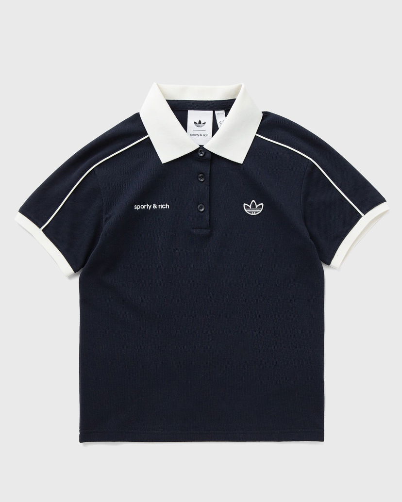 Сорочка поло adidas Originals Sporty & Rich Polo Shirt темно-синій | JL7198