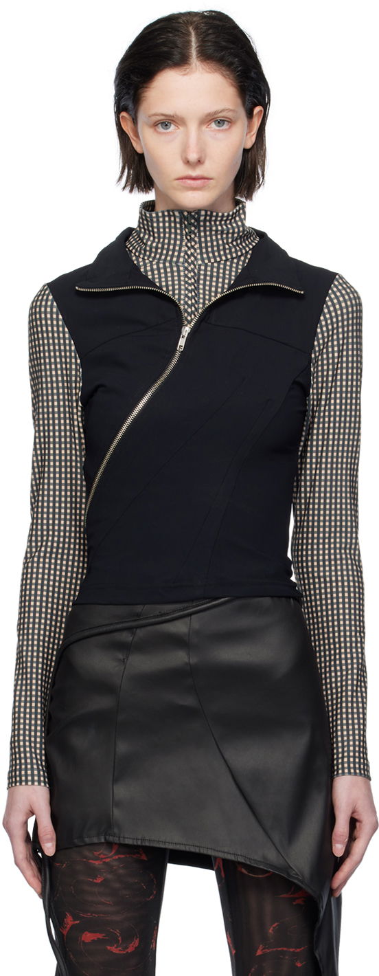 Cветр Ottolinger Ottolinger Double Collar Turtleneck Top чорний | 501501