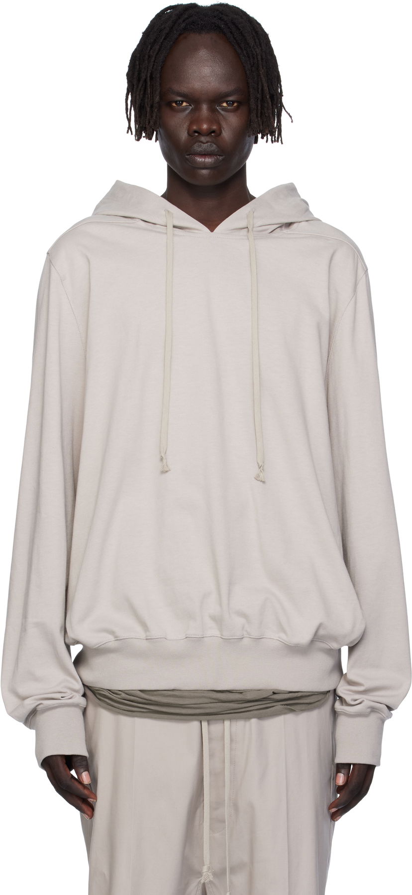 Світшоти Rick Owens Rick Owens Concordians Heavy Jersey Hoodie бежевий | RU02E1281 BA