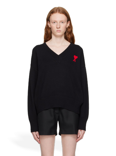 Cветр AMI Sweater чорний | UKS208.016