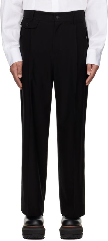 Штани Feng Chen Wang Feng Chen Wang Slashed Wide Leg Trousers чорний | FUS19TR27B, 0