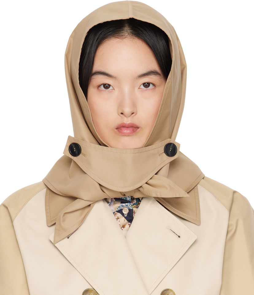 Шарф Max Mara Weekend Max Mara Spiga Cotton Hood бежевий | 2515571074600