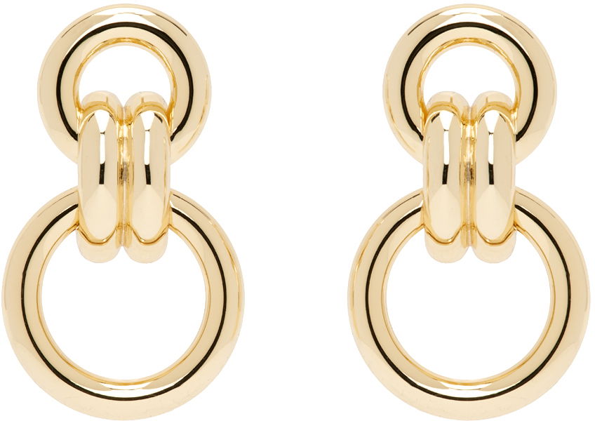 Сережки Anine Bing Anine Bing Round Link Drop Earrings Металік | A-15-3405-GLD1, 0