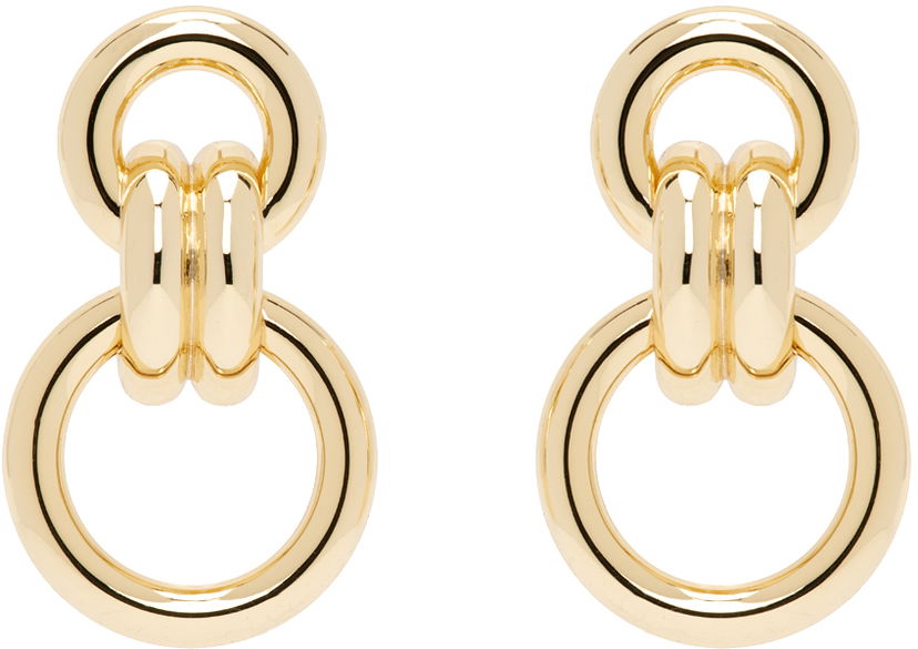 Сережки Anine Bing Anine Bing Round Link Drop Earrings Металік | A-15-3405-GLD1