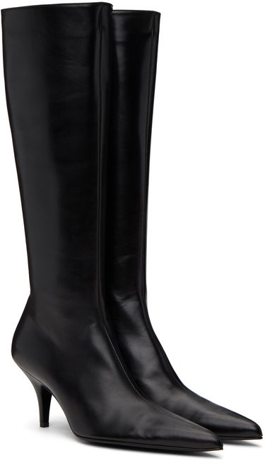 Догляд за взуттям The Row The Row Sling Tall Kitten Heel Boots чорний | F1411-L68, 3