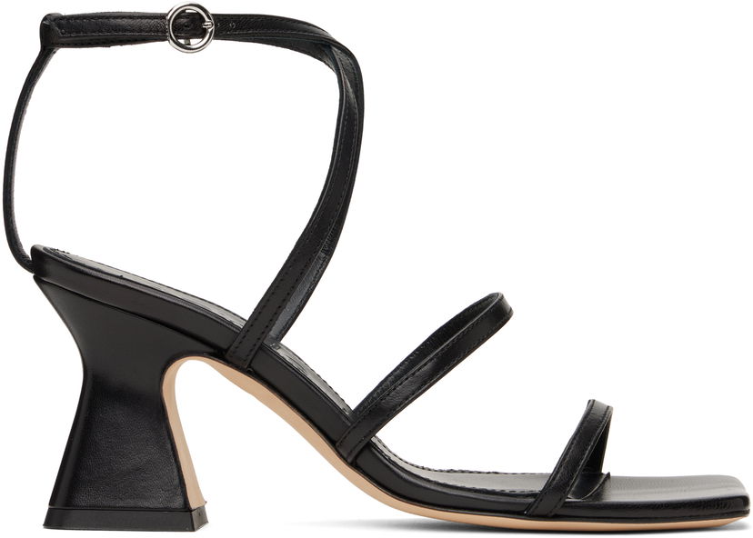 Аксесуари Aeyde Aeyde Edda Leather Heeled Sandals чорний | A11-HS-HLMS75CH152-SS25-800-007