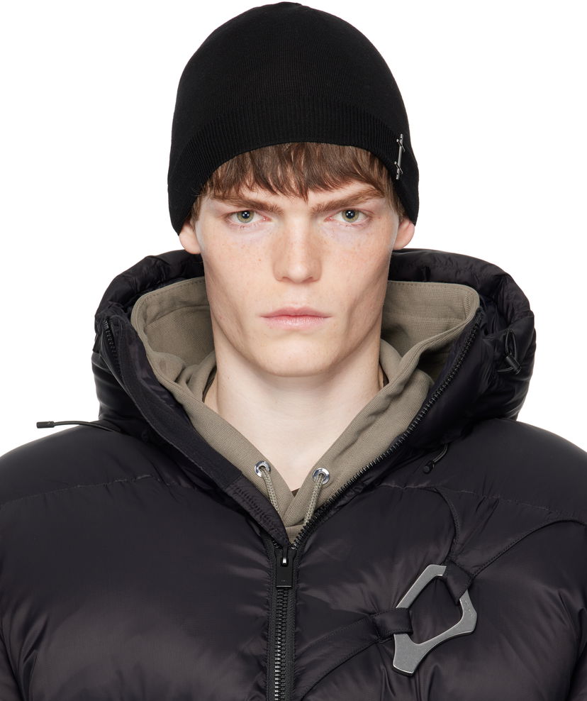 Шапка HELIOT EMIL HELIOT EMIL Fresnel Wool Beanie чорний | PREAW25_16_120_BLK01