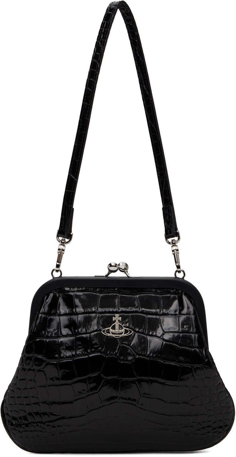 Сумочка Vivienne Westwood Vivienne Westwood Vivienne's Crocodile Embossed Clutch чорний | 4B01000AW-L0098-