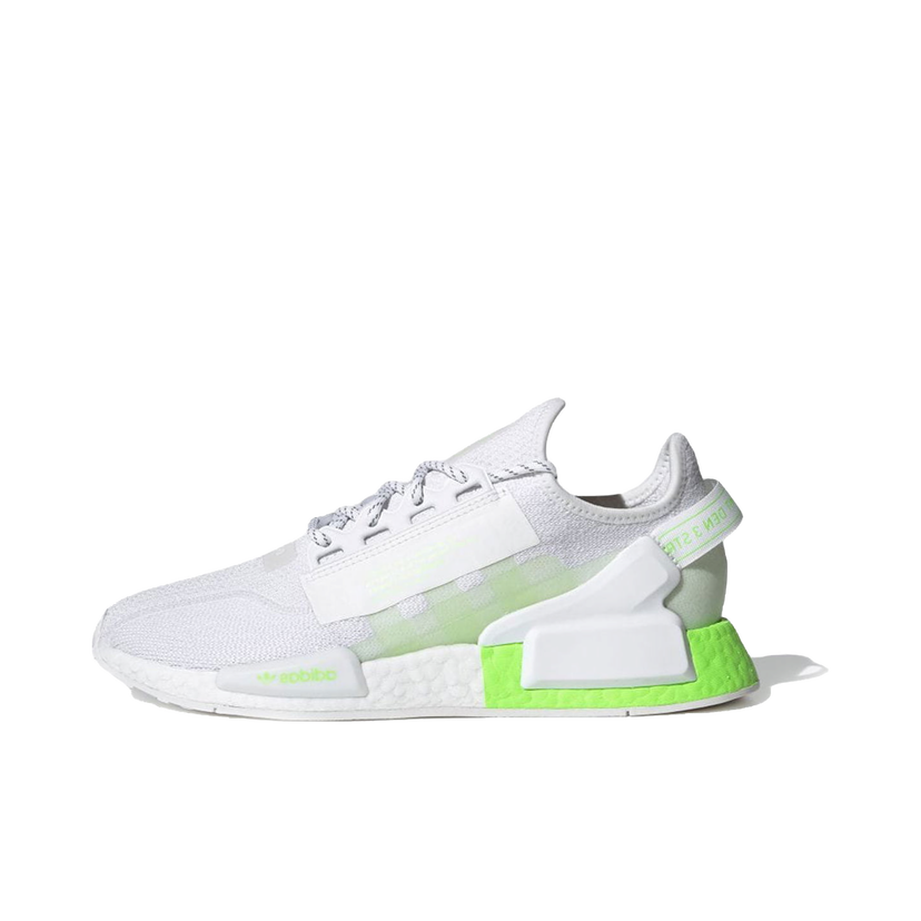 Кросівки та взуття adidas Originals NMD R1 V2 White Signal Green білий | GX4985