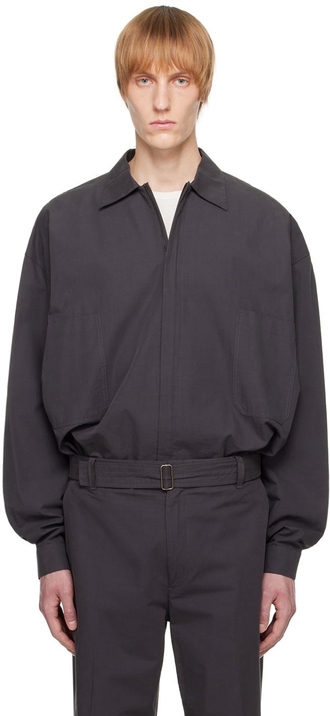 Комбінезон The Row Zippered Long Sleeve Jacket Сірий | 450-W2384