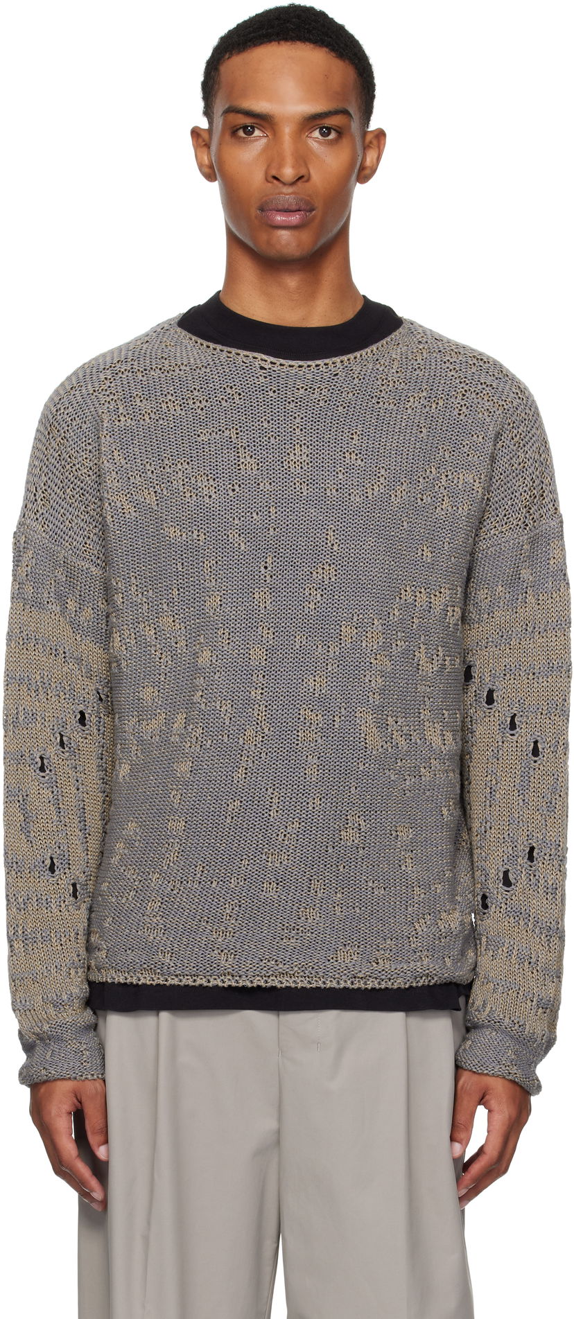 Cветр ROA ROA Vortex Crewneck Sweater Сірий | RBMW0439YA62