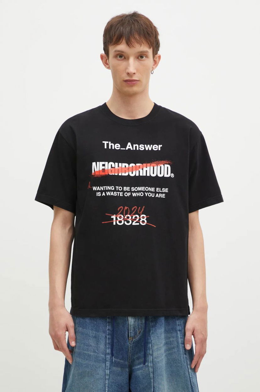 Футболка Neighborhood The Answer Black T-Shirt чорний | 242PCNH.ST13