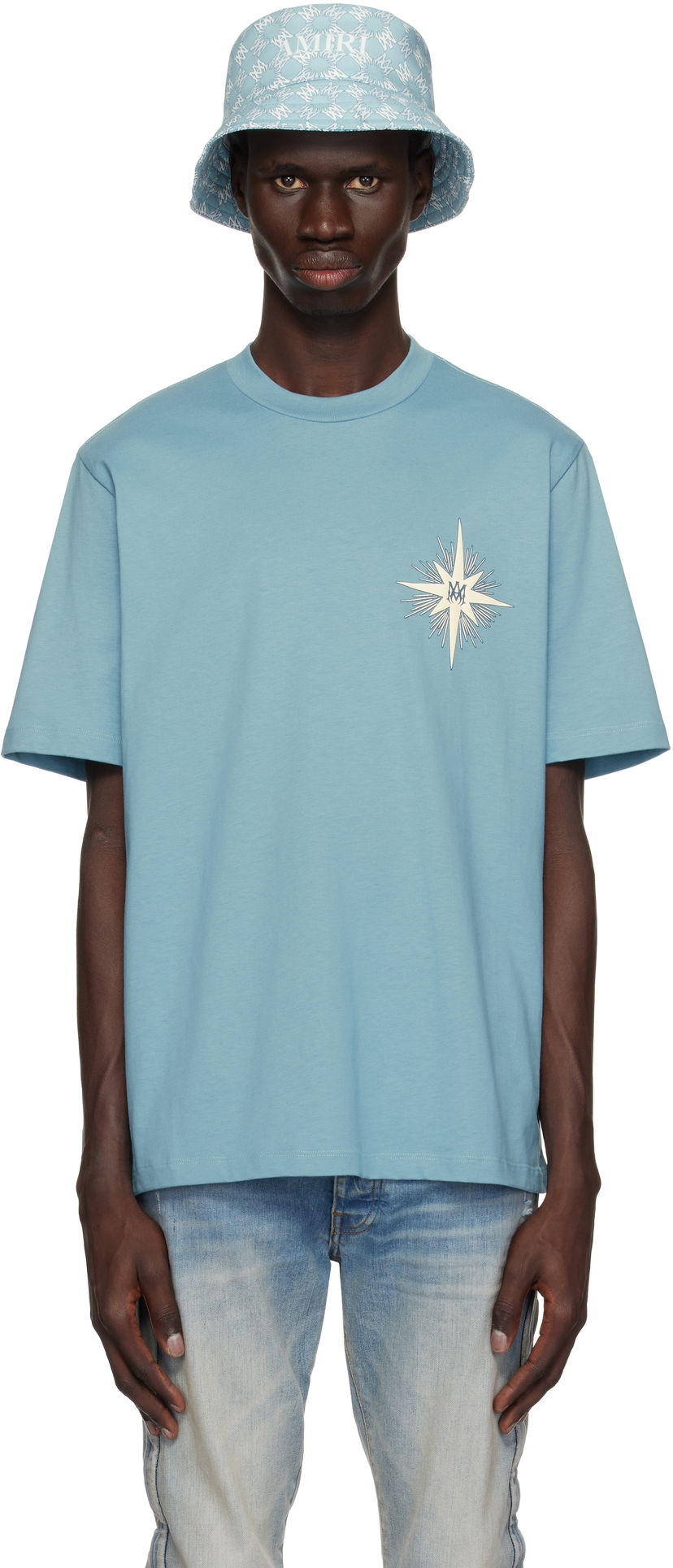 Футболка AMIRI Amiri Starburst T-Shirt Синій | AMJYTE1171