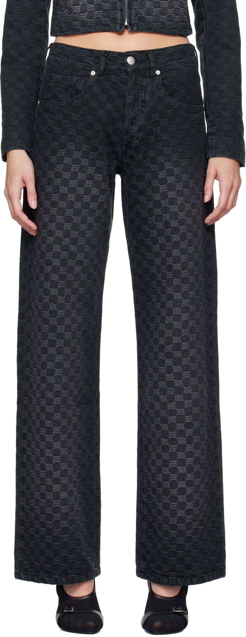 Джинси MISBHV Monogram Jeans чорний | 241W344