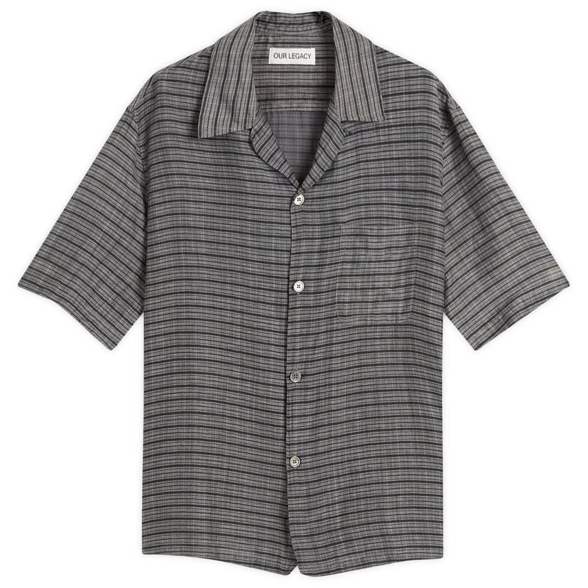 Сорочка OUR LEGACY Our Legacy Heusen Short Sleeve Shirt, Picnic Check Сірий | M2252HP