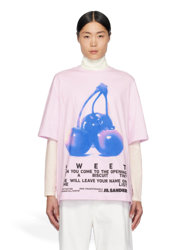 Футболка Jil Sander Printed T-Shirt Рожевий | J21GC0131 J20117