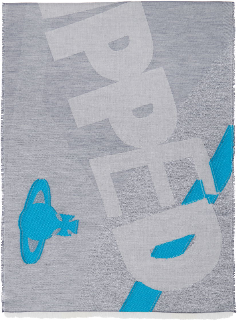 Шарф Vivienne Westwood Vivienne Westwood 'Ripped And Ready' Woven Scarf Сірий | 81030137-W014O-