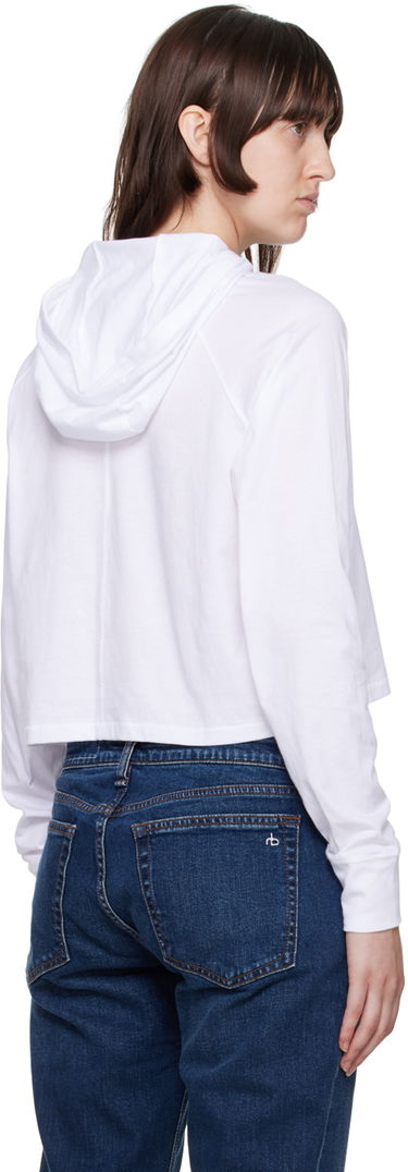 Світшоти rag & bone Rag & Bone Cropped Hoodie білий | WCC22FT011YT11, 2