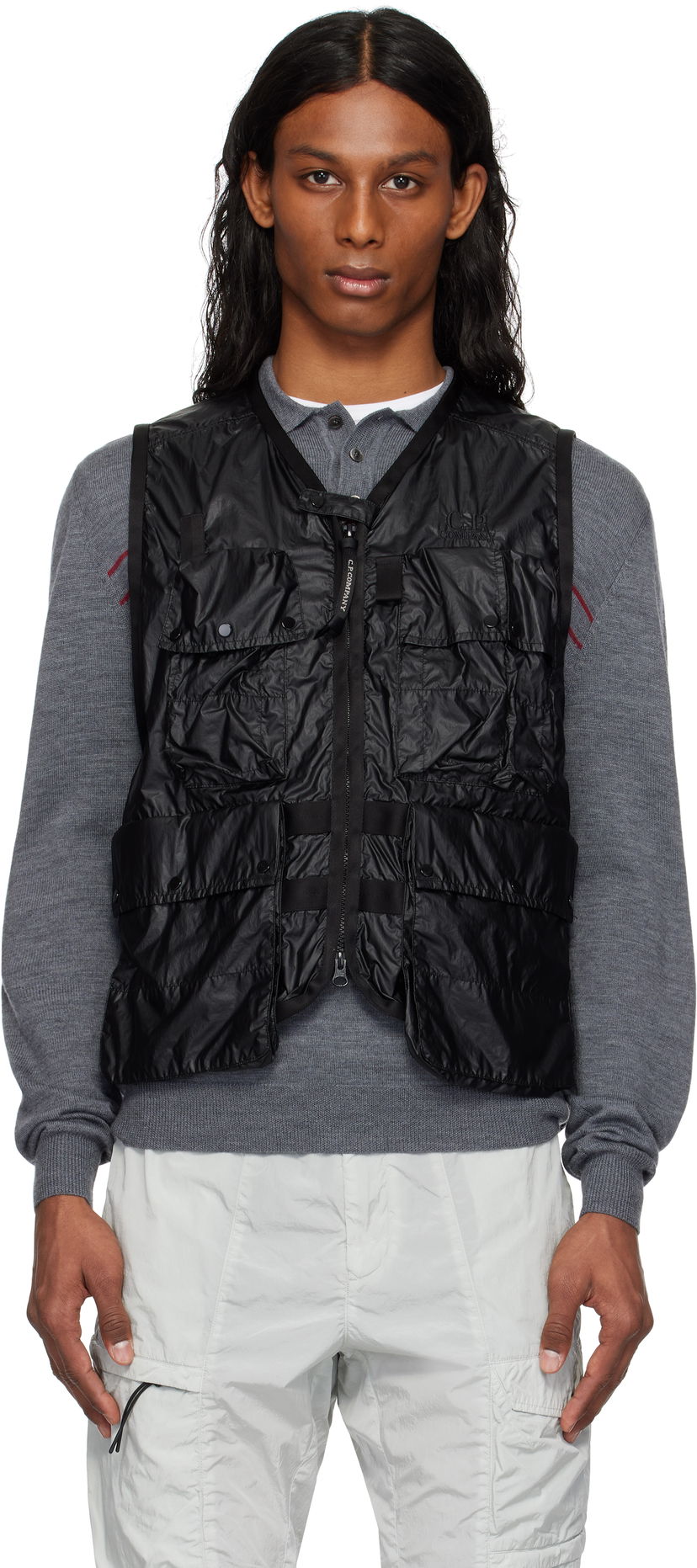 Жилет C.P. Company C.P. Company CS II Logo Vest чорний | 18CMVE009A-110030G