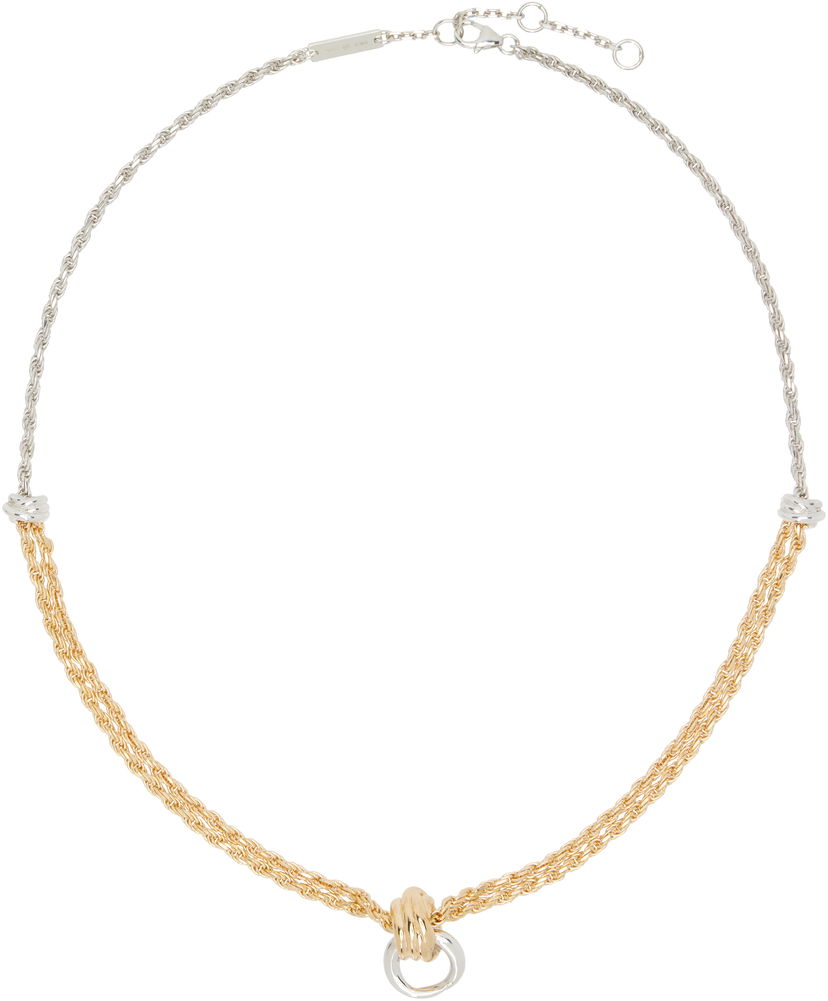 Кольє Bottega Veneta Bottega Veneta Gold & Silver Knot Necklace Металік | 838163 V507D