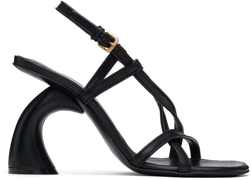 Догляд за взуттям Dries Van Noten Dries Van Noten Leather Heeled Sandals чорний | WS251-1565-109