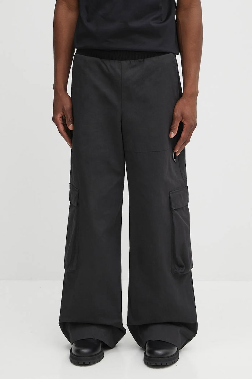 Штани карго HELIOT EMIL Heliot Emil PREAW25 Wide Leg Cargo Pants чорний | PREAW25.M.10.207.BLK01