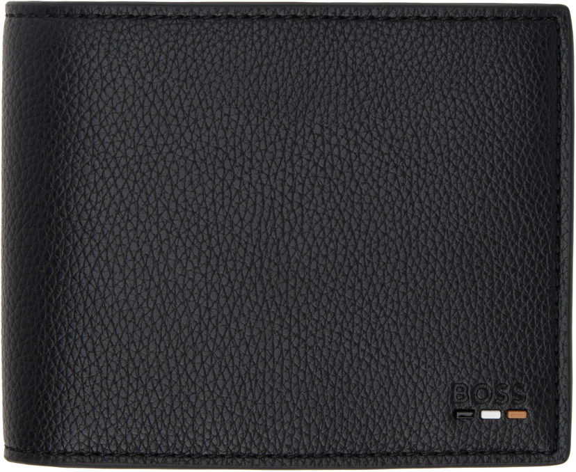 Гаманець BOSS Men's Leather Trifold Wallet чорний | 50536503