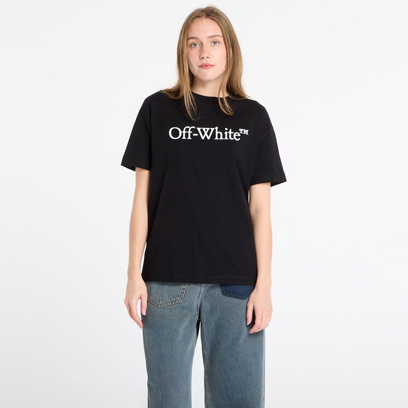 Футболка Off-White Big Logo Bookish Casual T-Shirt чорний | OWAA089C99JER0031001