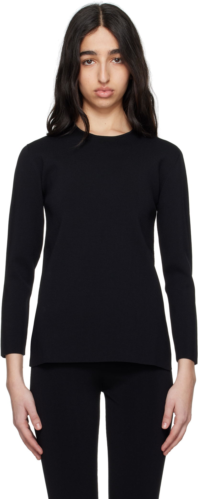 Cветр TOTEME TOTEME Compact Knit Top чорний | 252-WRT0501-YA0187