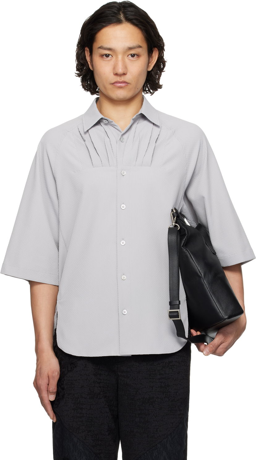 Сорочка ADER ERROR ADER error Product. 53 Pleated Shirt Сірий | BO01SSSH0201GR