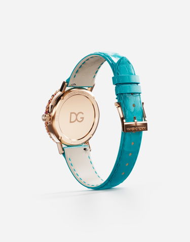Годинник Dolce & Gabbana Dolce & Gabbana Iris Watch with Multi-colored Gems Бірюзовий | WWLB2GXA1XAB0025, 3