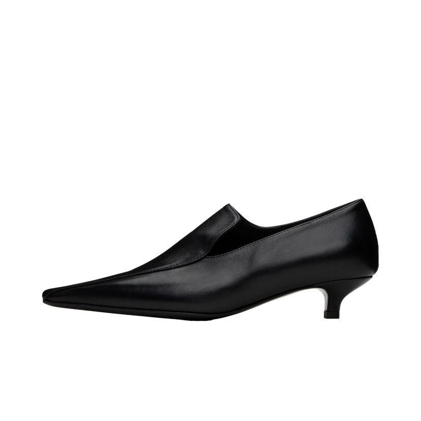 Кросівки та взуття TOTEME Leather Kitten Heel Pumps чорний | 251-WAS4692-LE0104