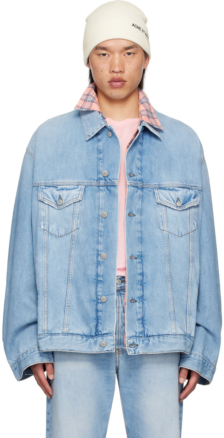 Куртка Acne Studios Blue Relaxed-Fit Denim Jacket Синій | C90176-