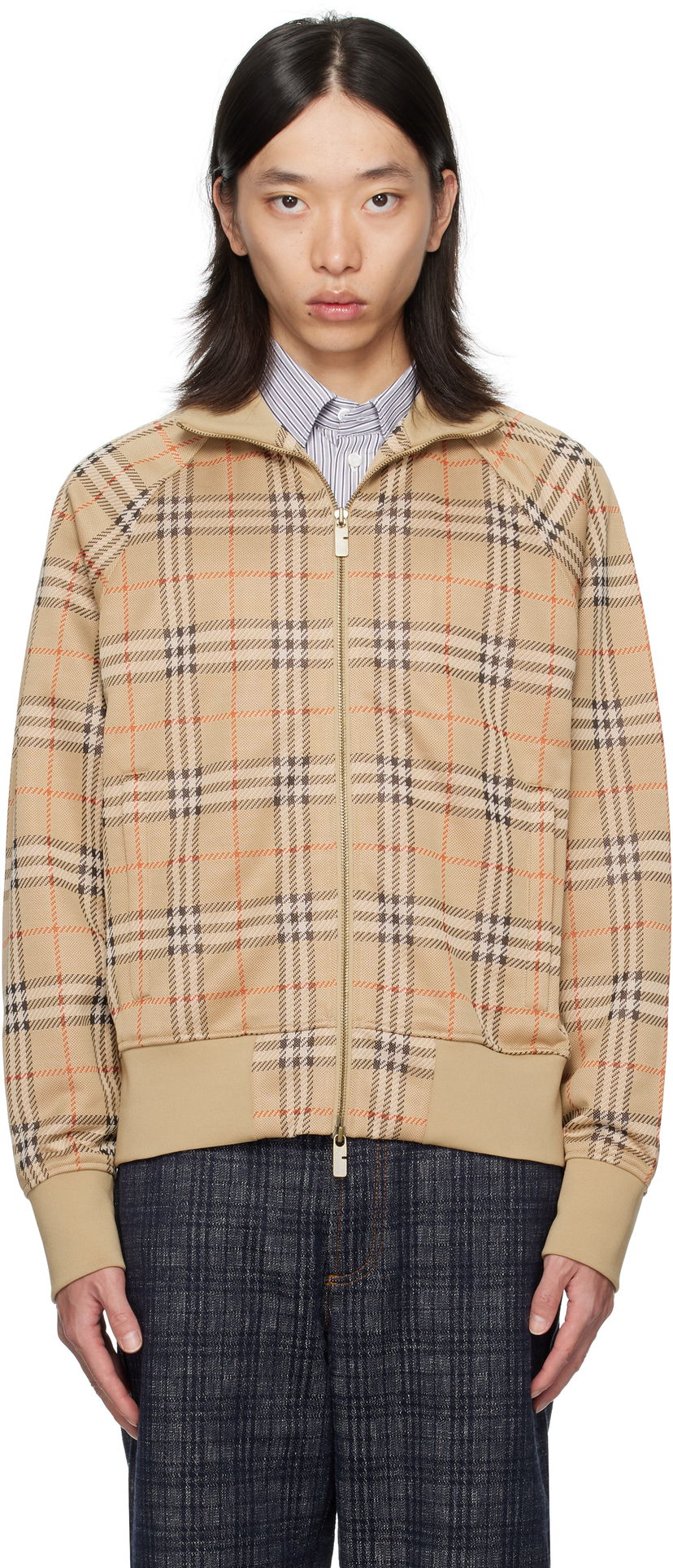 Спортивний костюм Burberry Burberry Check Track Jacket бежевий | 8113844