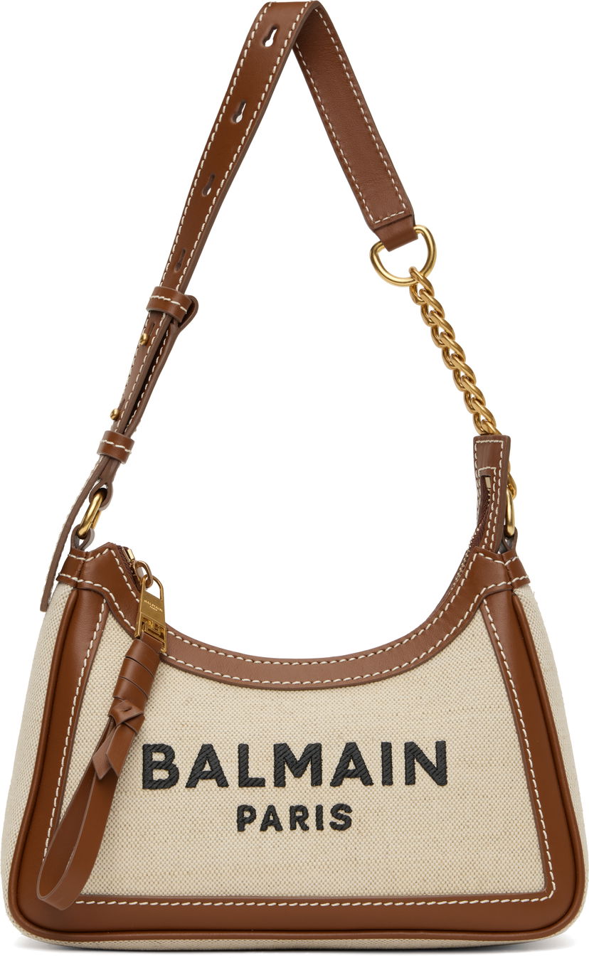 Сумочка Balmain Balmain B-Army Canvas Hobo Bag бежевий | EN1BT743TCFE