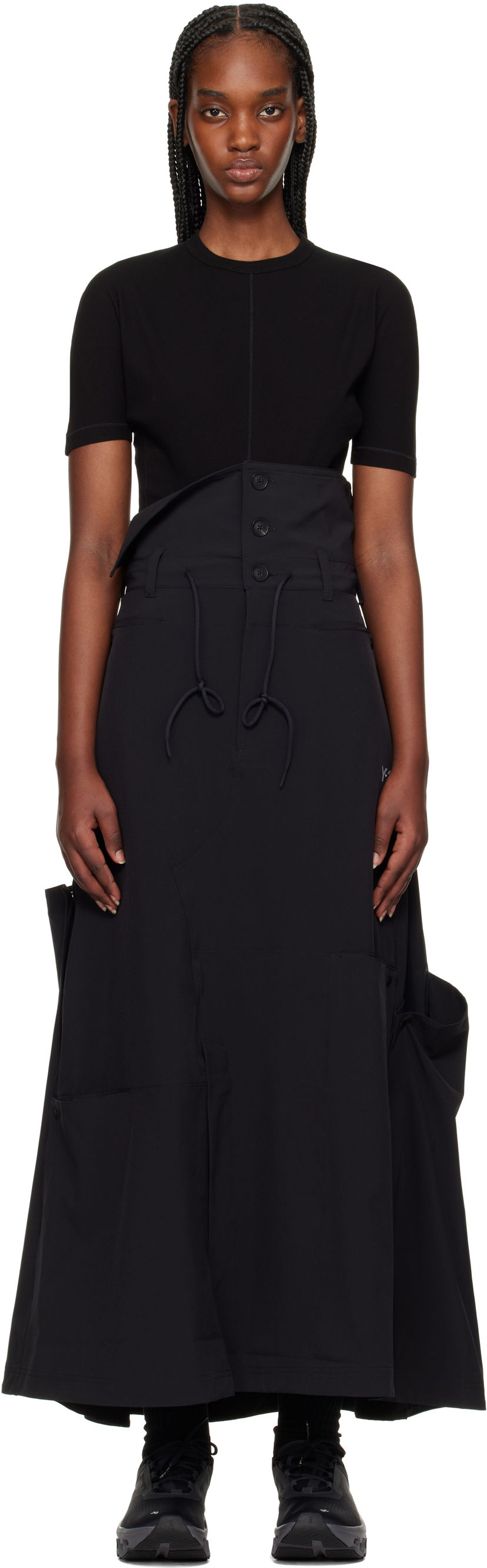 Спідниця Y-3 Y-3 Vent Midi Skirt чорний | JD1477
