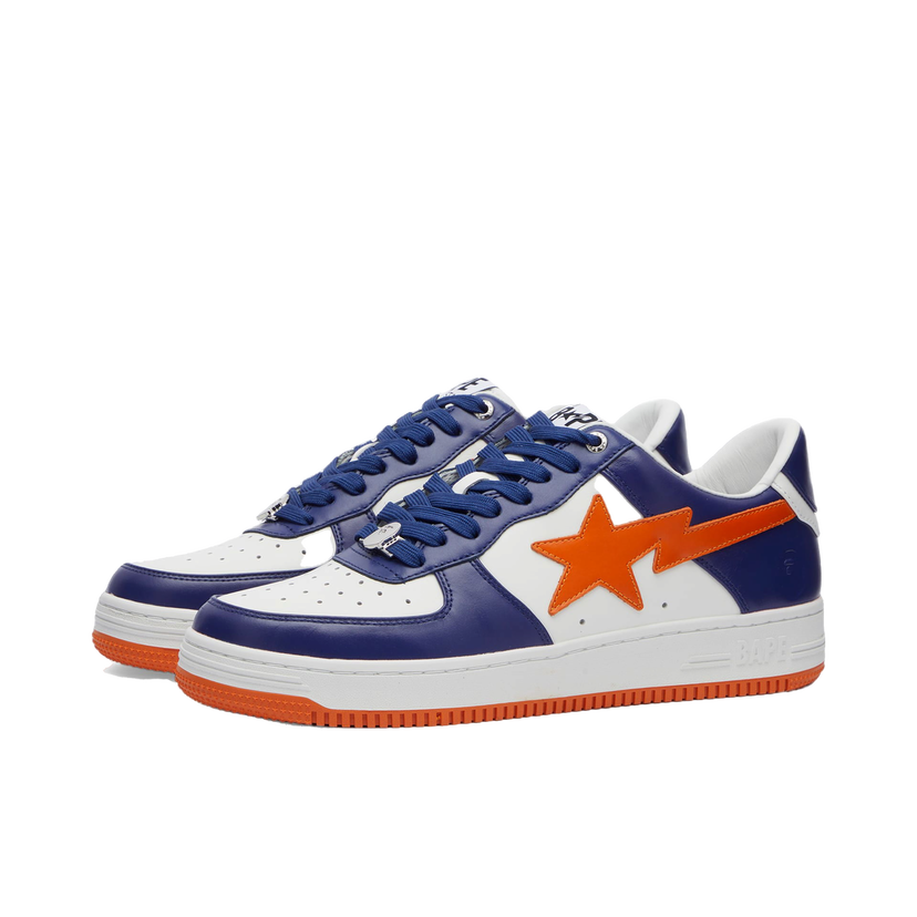 Кросівки та взуття BAPE A Bathing Ape Men's BAPE Sta Leather Sneakers in Blue, Size UK 10 | END. Clothing темно-синій | 001FWK301303M-BLU