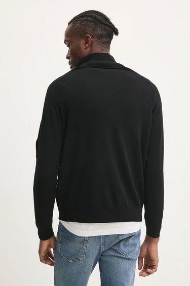 Cветр C.P. Company Lightweight Half-Zip Merino Wool Sweater чорний | 17CMKN193A005528A, 2