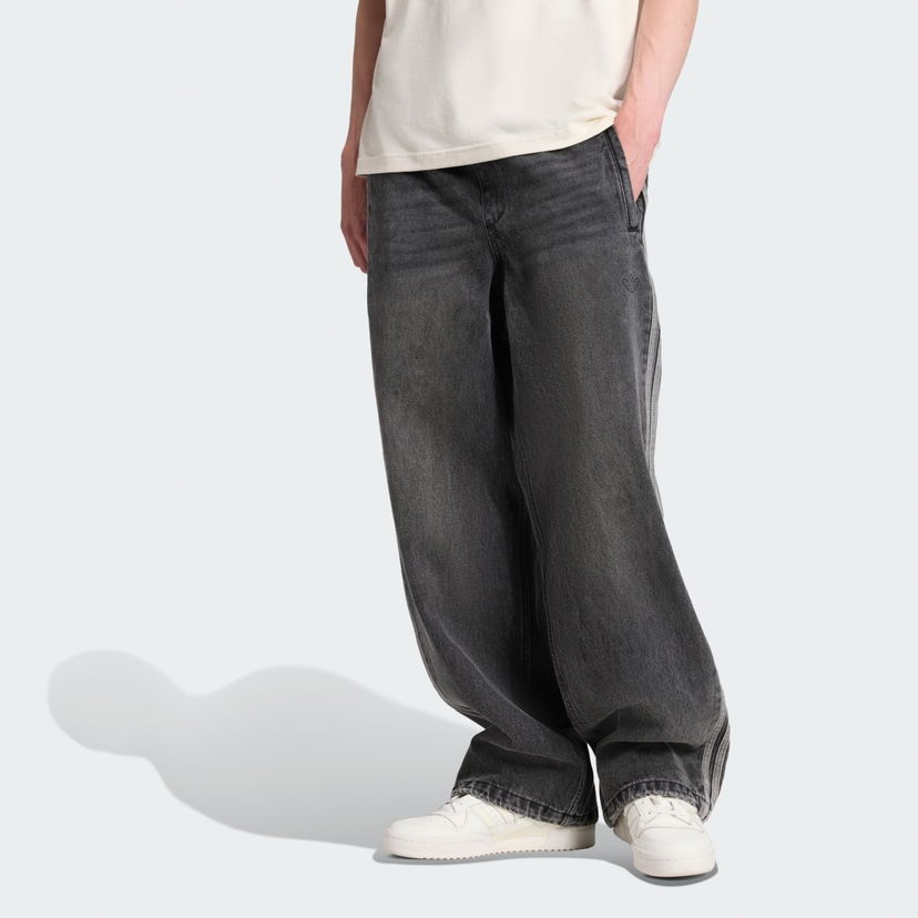 Джинси adidas Performance Adilenium Season 4 Teamgeist Denim Wide-Leg Jeans Сірий | KF8543