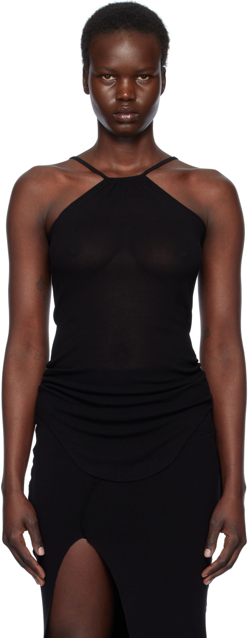 плаття Rick Owens Rick Owens Hollywood Skorpio Tank Top чорний | RP01E7104 RC