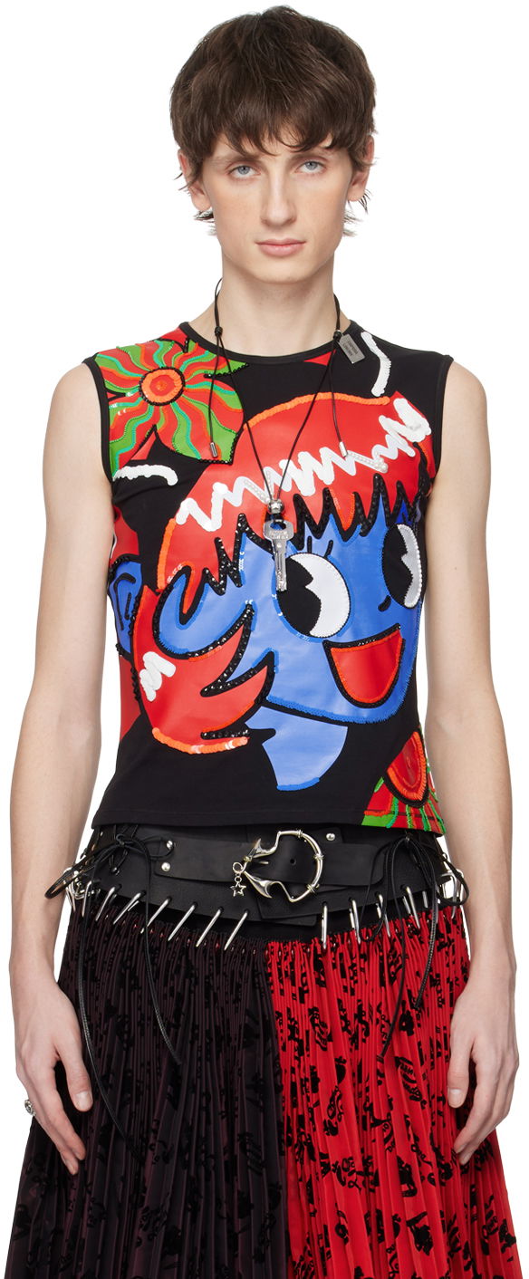 Безрукавка Chopova Lowena Chopova Lowena Graphic Print Tank Top чорний | 2225