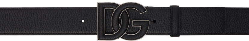 Ремені Dolce & Gabbana Deerskin-Print  Belt With Logo Buckle чорний | BC4675AT489